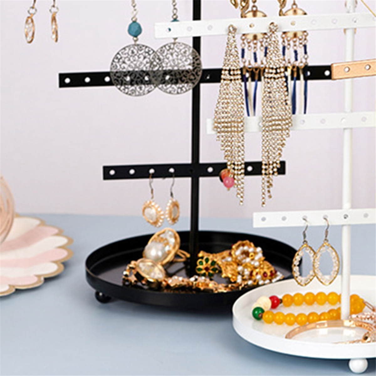 Jewelry & Watches Sp Z Oo Ul Frezerów 3 - ABQR Black 3-Layer Simple Earring Storage
