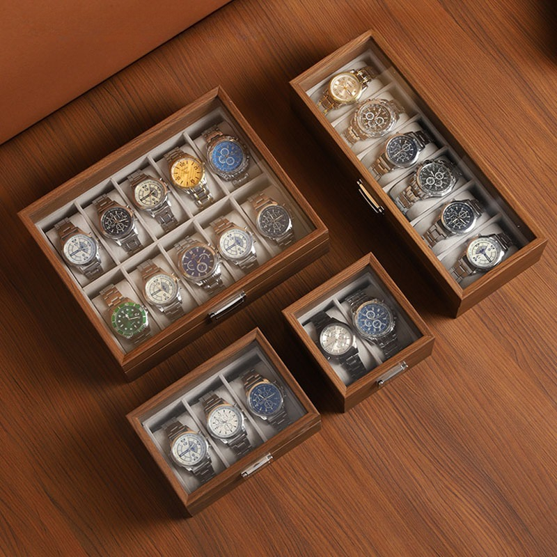 Watch Display Box - Wood Grain Watch Box 2/3/6/10 Slots