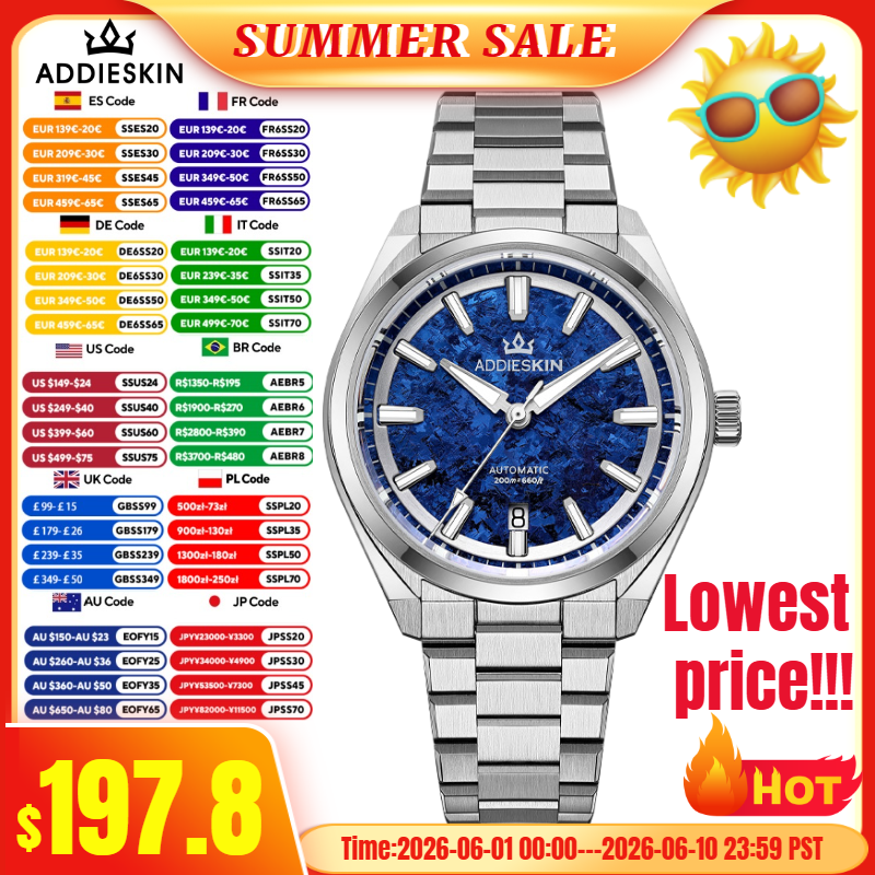 Automatic Watch Winder - AddiesKIN K006 Men Watch 9015 Ice