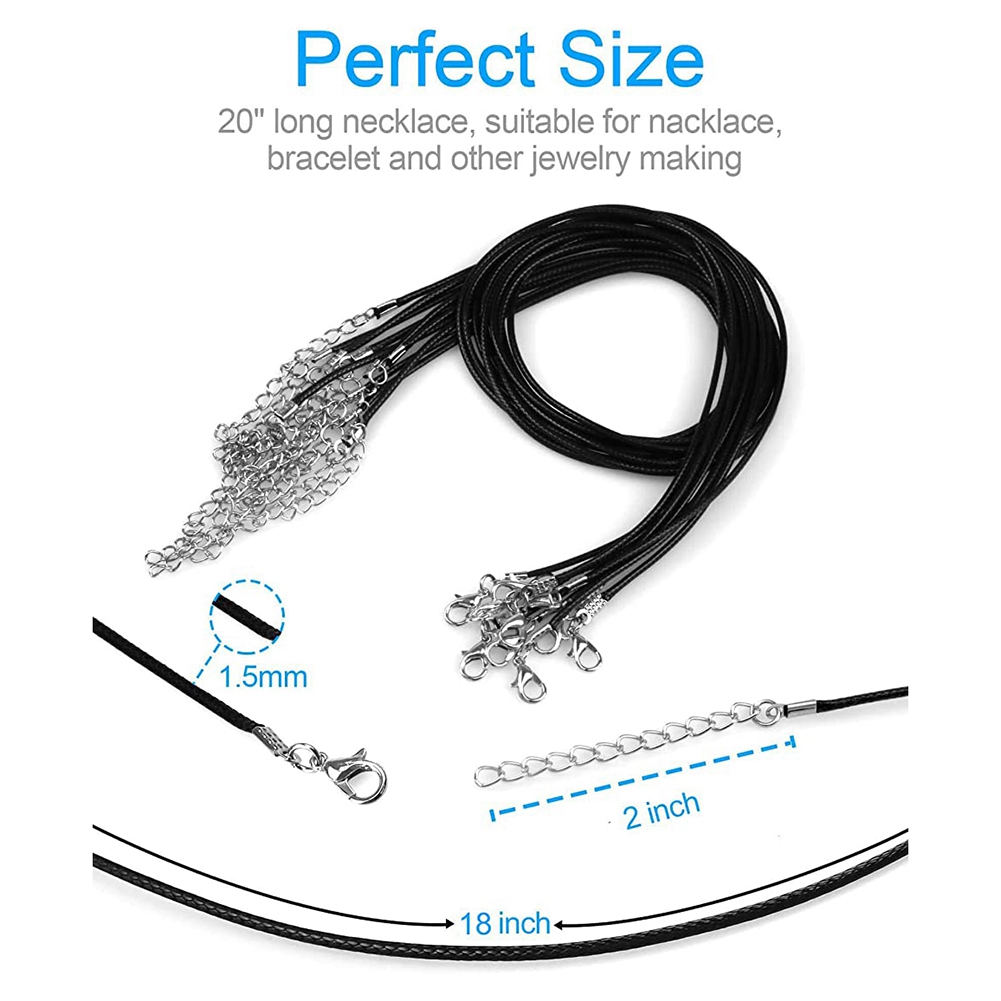 Jewelry & Watches Sp Z Oo Ul Frezerów 3 - ABQR 24PCS Cord Necklace, 20 in