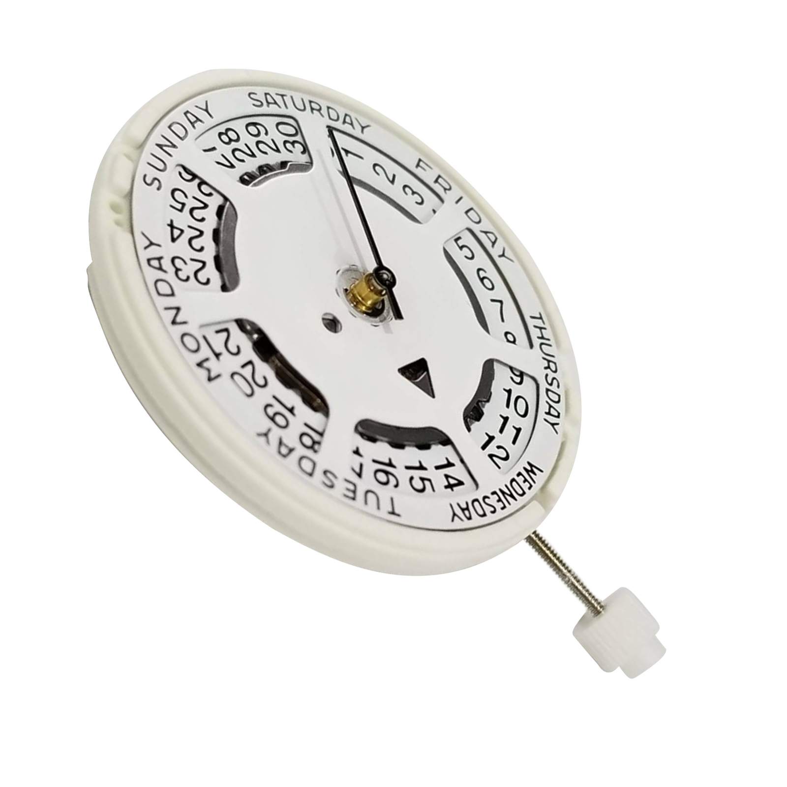 Jewels In Quartz Watches - For Swiss ISA 1198 3-Hands White