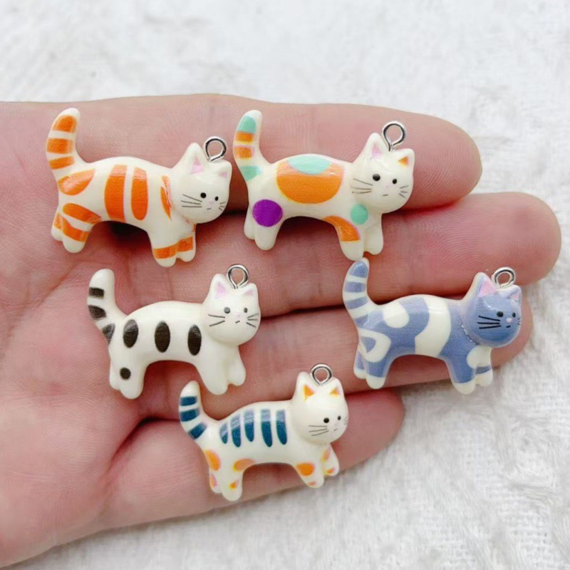 Jewelry & Watches Sp Z Oo Ul Frezerów 3 - 10pcs resin cartoon cat animal jewelry
