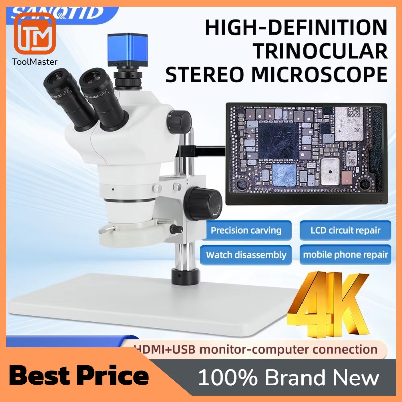 Jewelry Repair & Watches Photos - 【Best Selling】SANQTID TD-0850-HDMI 8-50X Trinocular Stereomicroscope