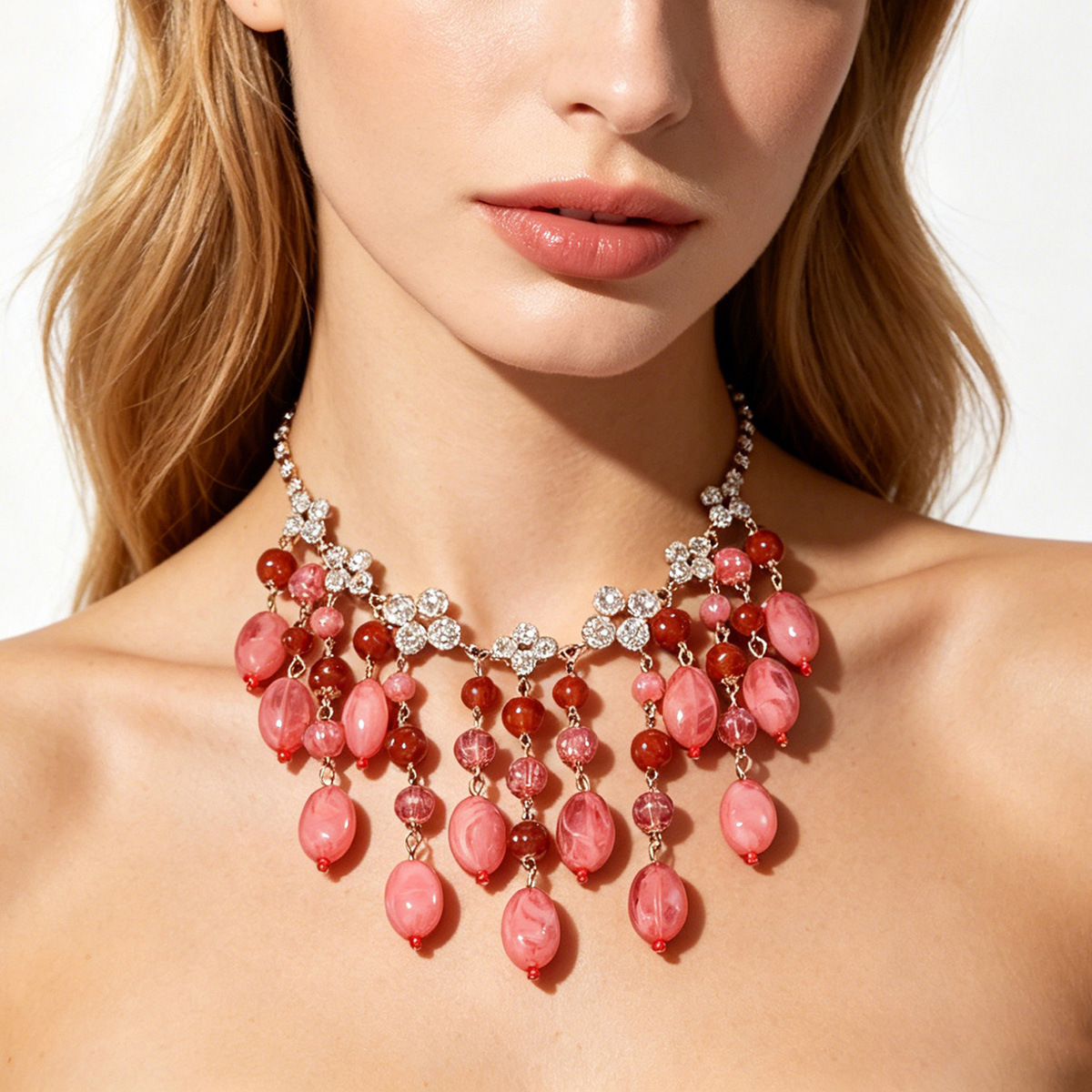 Jewelry & Watches Sp Z Oo Ul Frezerów 3 - Trendy Pink Red Teardrop Beaded Tassel