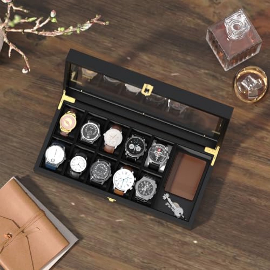 Watch Box Organizer for Men, 1 - Watch Display Box recensione e prezzo