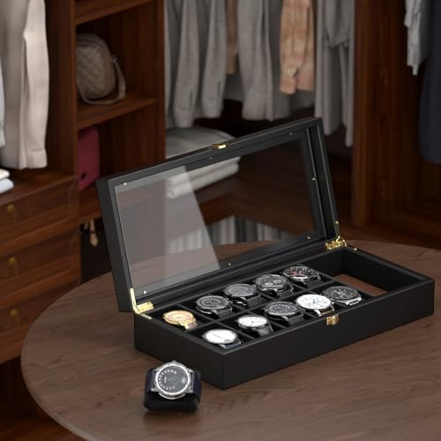 Watch Box Organizer for Men, 1 - Watch Display Box recensione e prezzo