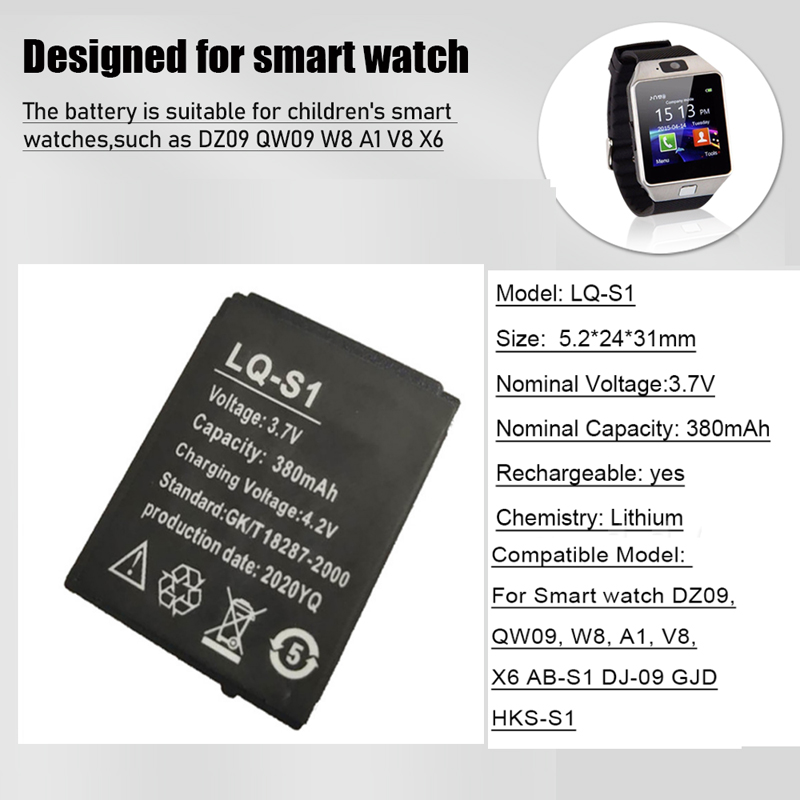 1-4PCS LQ-S1 3.7V 380mAh Recha - A1 Watches & Jewelry New York Photos recensione e prezzo