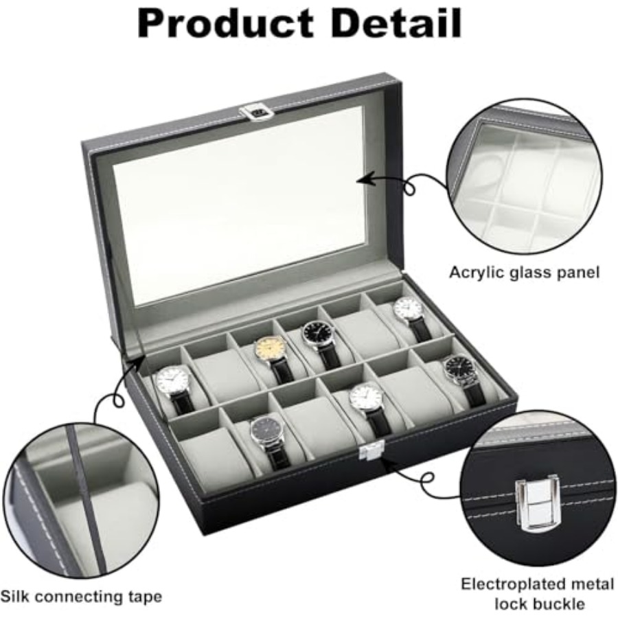 Watch Box Organizer Slots Upgr - Watch Display Box recensione e prezzo