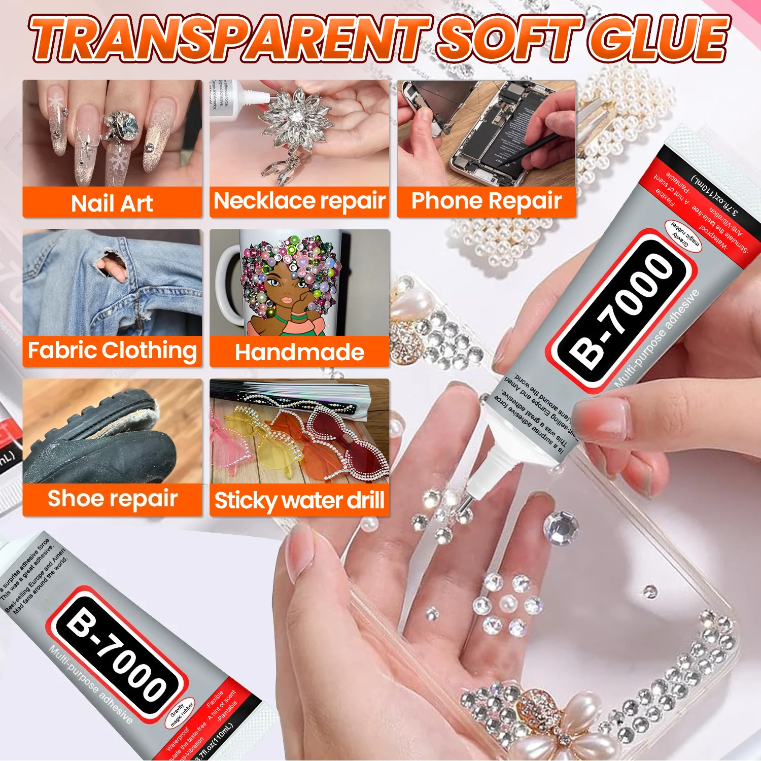 1-10Pcs B-7000 Super Glue Lool - Jewelry Repair & Watches Photos recensione e prezzo