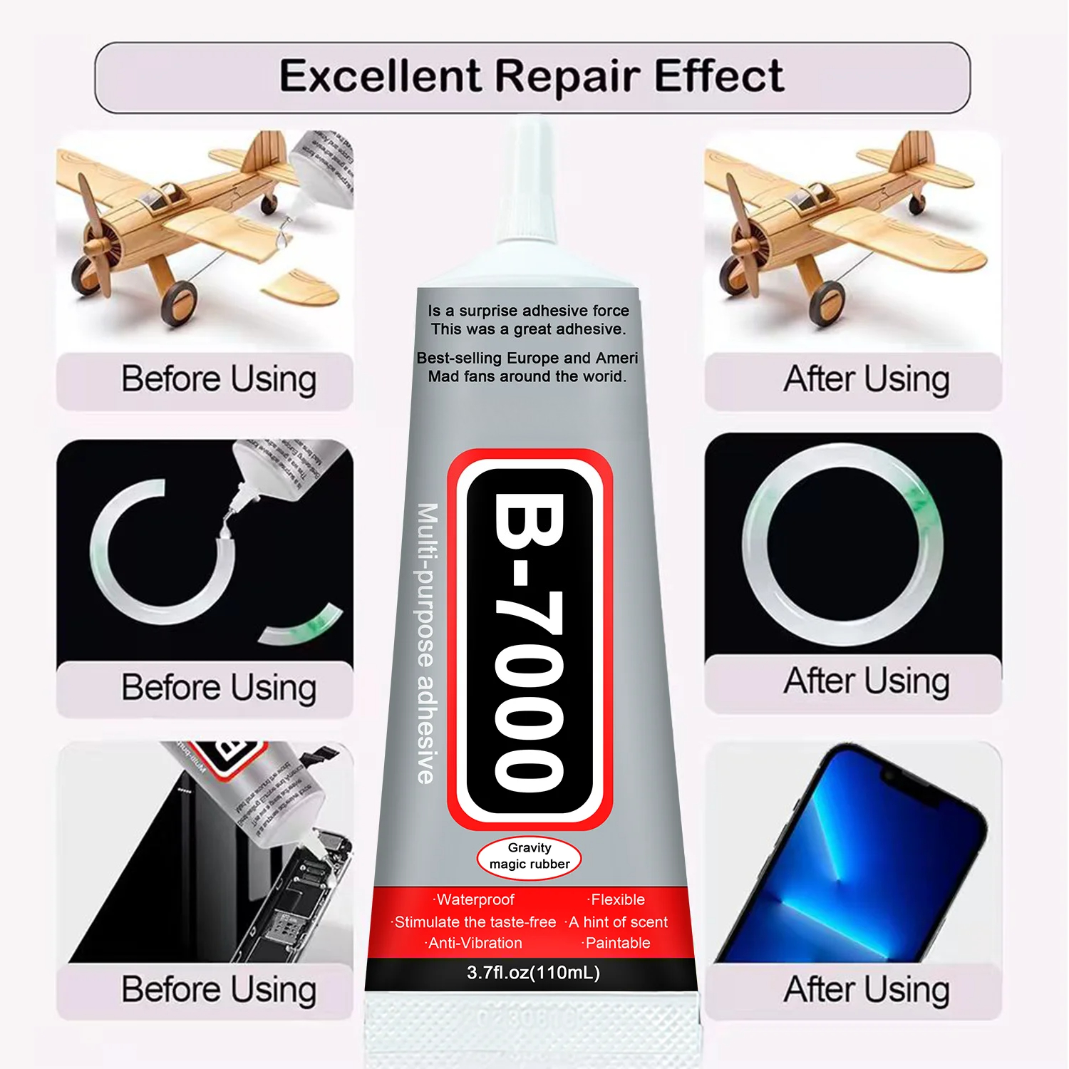 1-10Pcs B-7000 Super Glue Lool - Jewelry Repair & Watches Photos recensione e prezzo