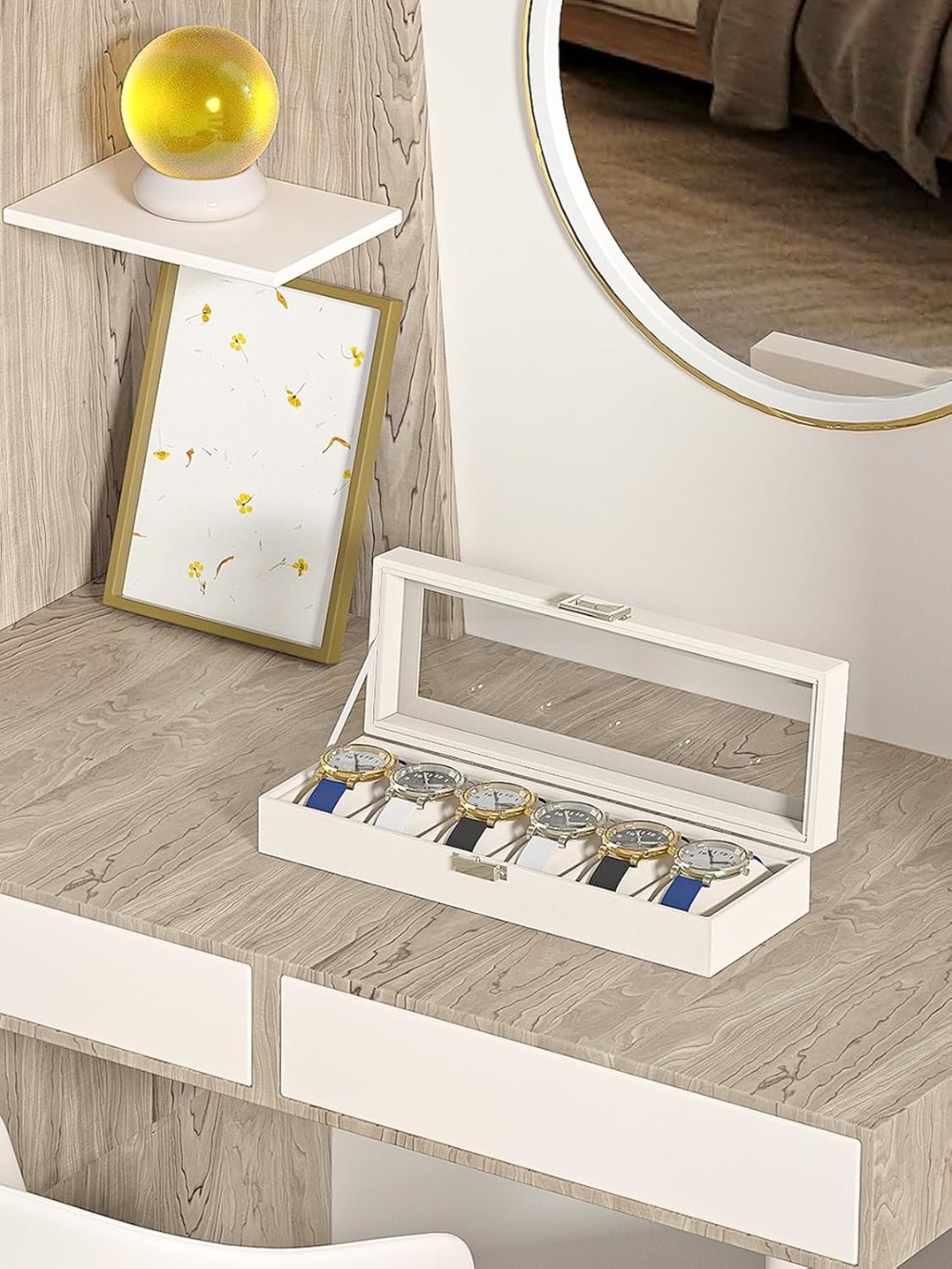 Leather Watch Display Case 6-S - Watch Display Box recensione e prezzo