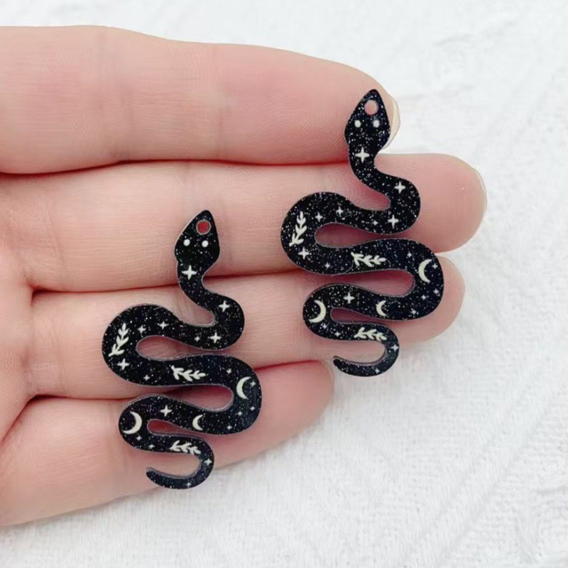 10pcs Acrylic Moon Pattern Bla - Jewelry & Watches Sp Z Oo Ul Frezerów 3 recensione e prezzo