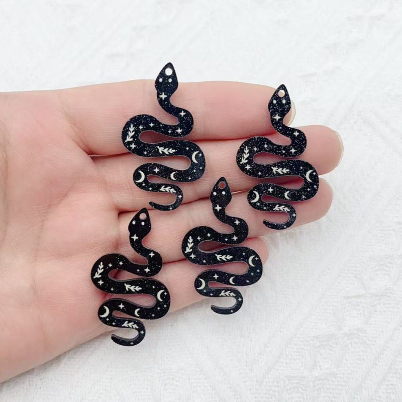 10pcs Acrylic Moon Pattern Bla - Jewelry & Watches Sp Z Oo Ul Frezerów 3 recensione e prezzo