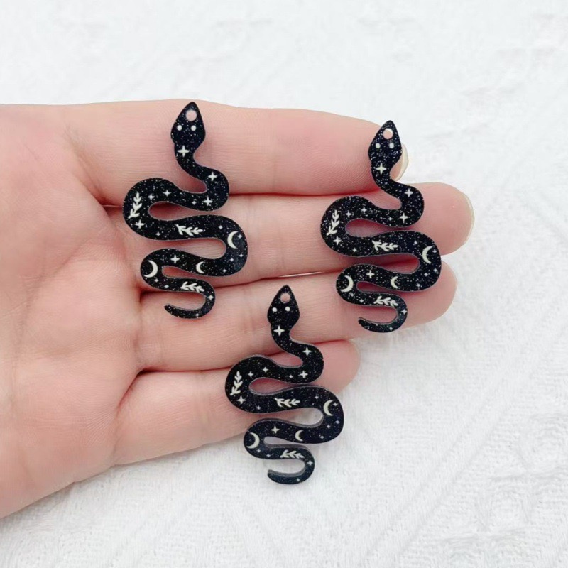10pcs Acrylic Moon Pattern Bla - Jewelry & Watches Sp Z Oo Ul Frezerów 3 recensione e prezzo