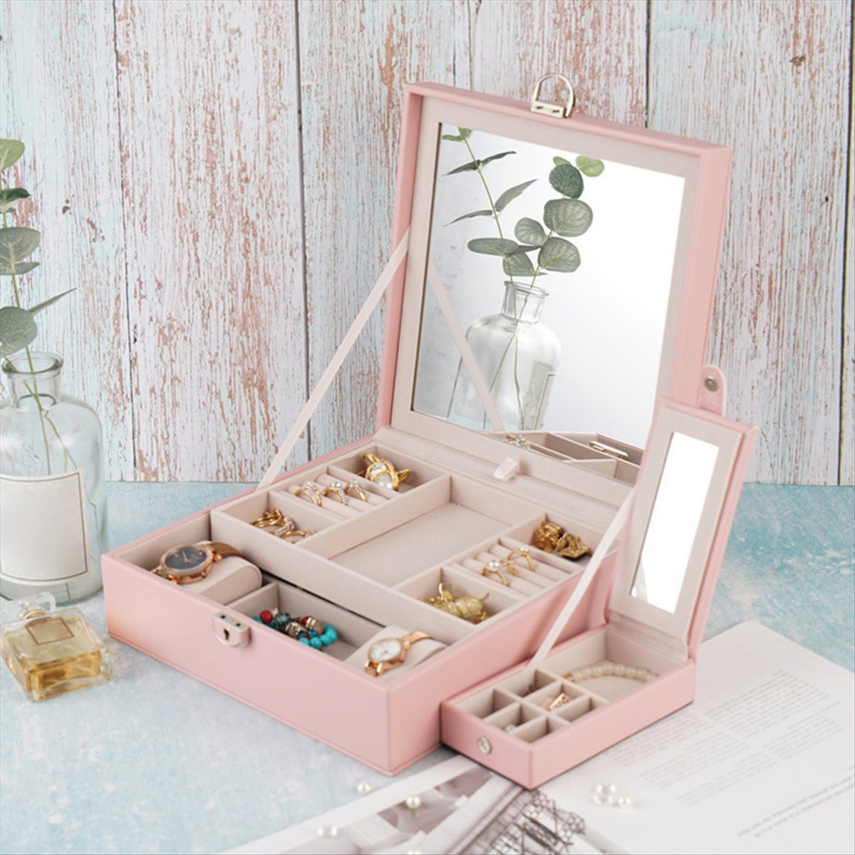 ABQR Girly Pink Jewelry Box Je - Jewelry & Watches Sp Z Oo Ul Frezerów 3 recensione e prezzo
