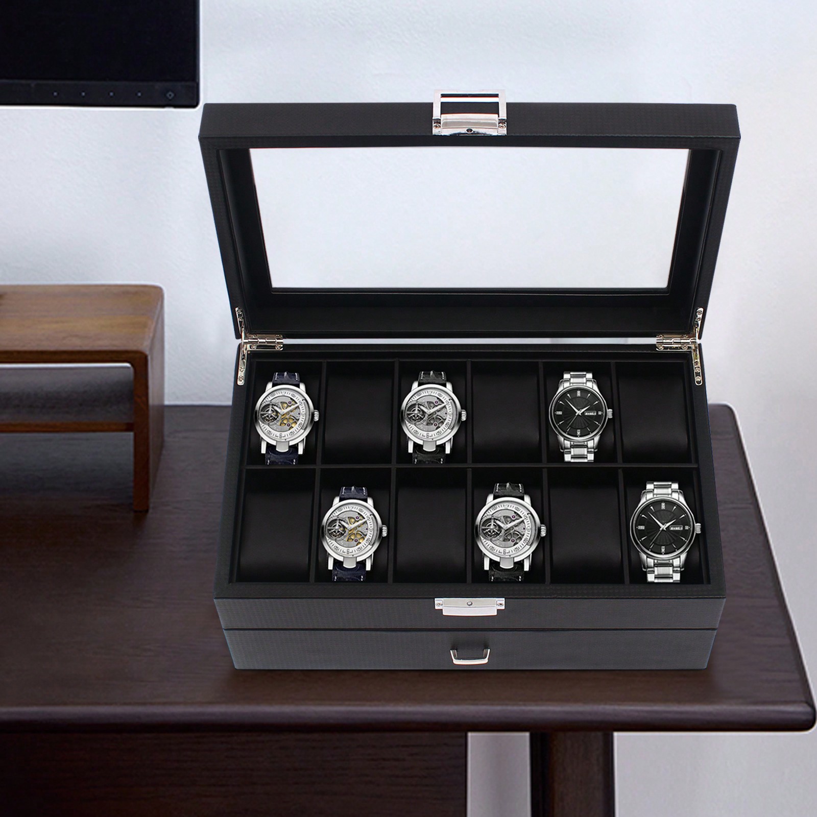 24 Slot Men Watch Display Case - Watch Display Box recensione e prezzo