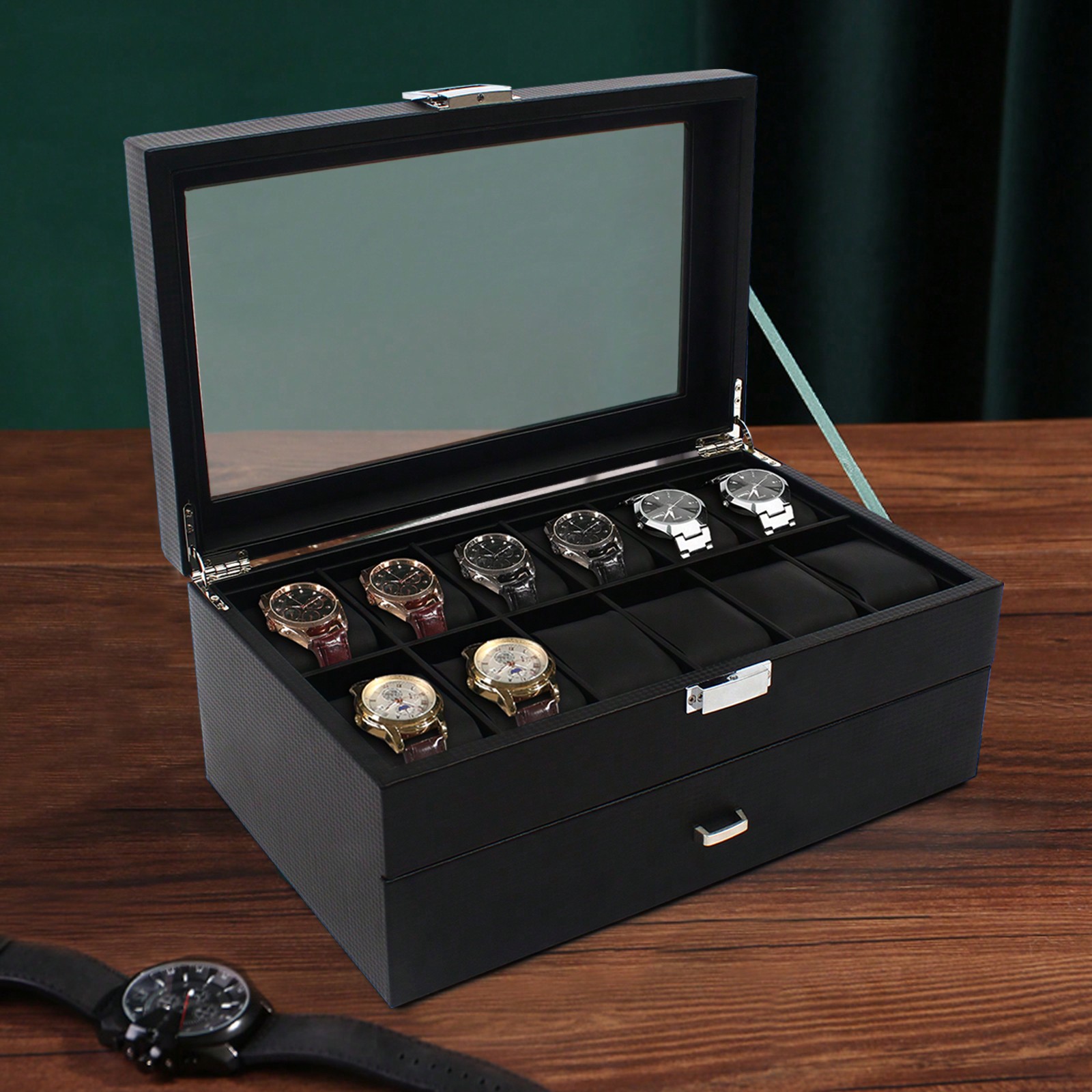 24 Slot Men Watch Display Case - Watch Display Box recensione e prezzo