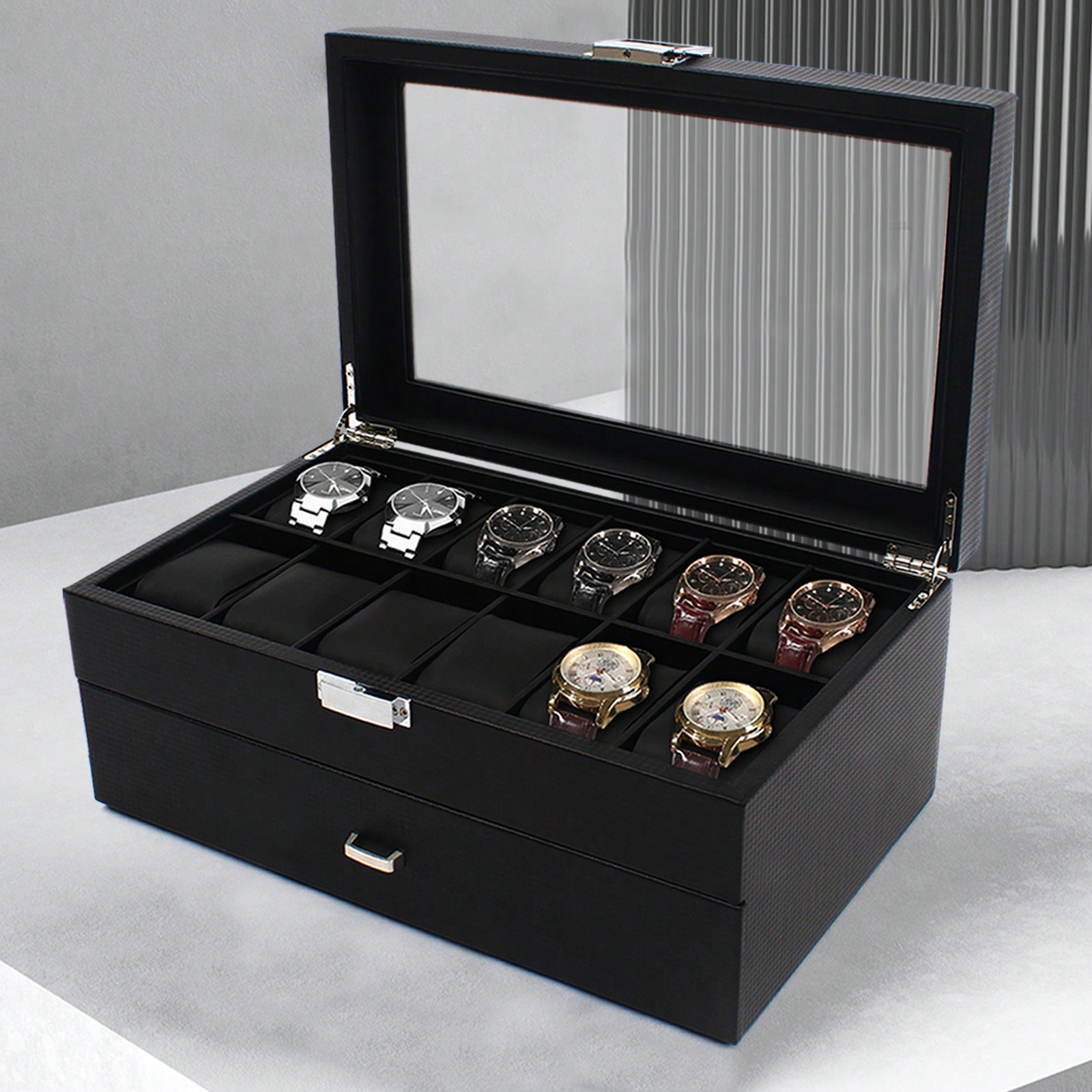 24 Slot Men Watch Display Case - Watch Display Box recensione e prezzo
