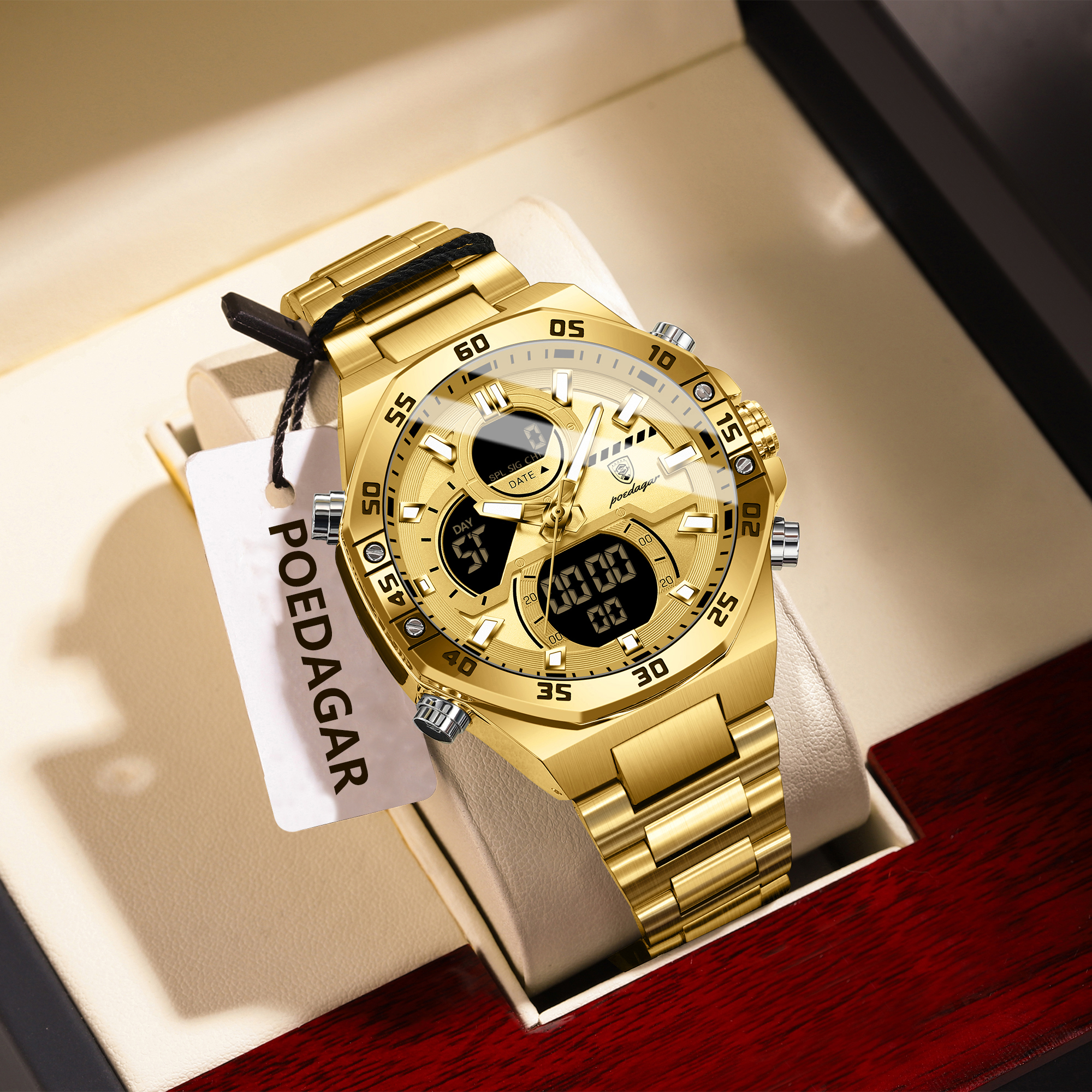POEDAGAR Sport Men Watch LED W - Watch Display Box recensione e prezzo