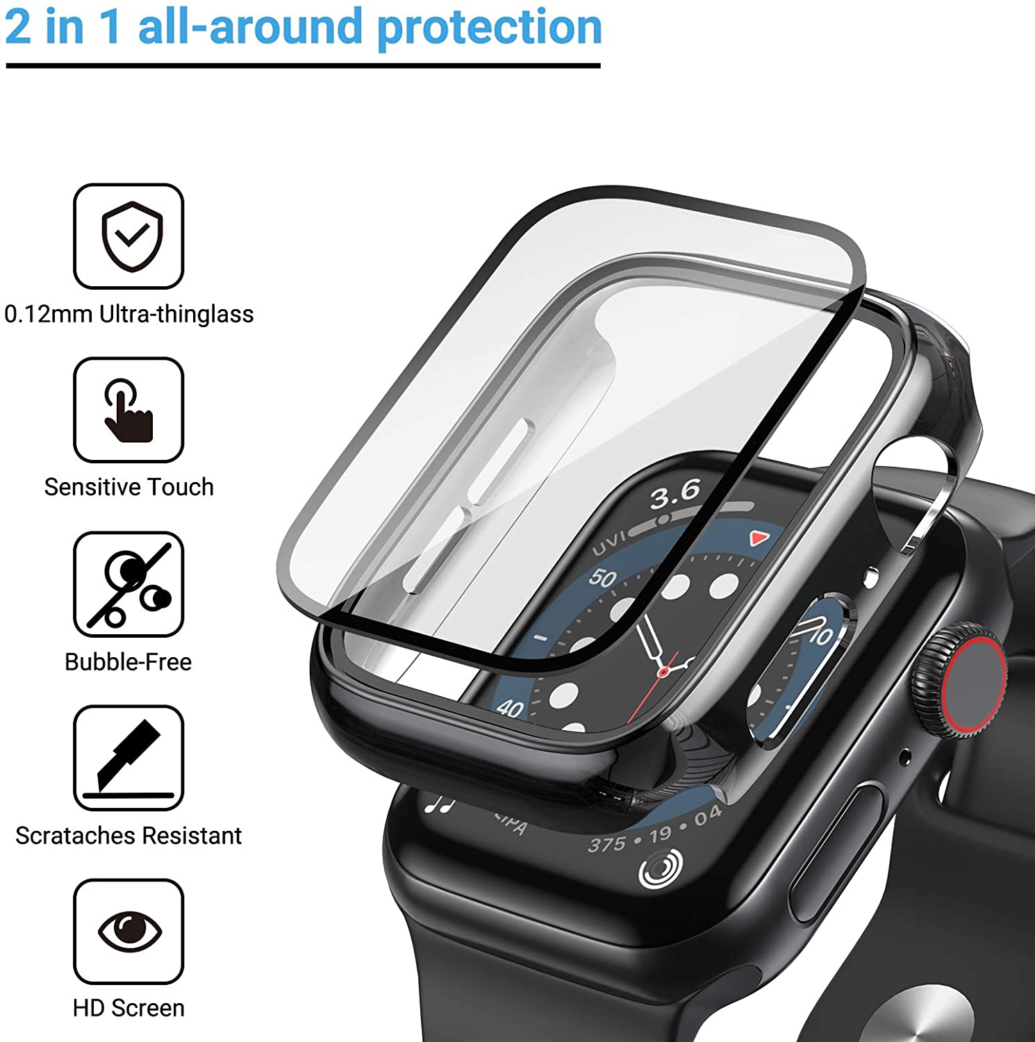Glass+cover For Apple Watch Ca - Jewelry Smart Watches recensione e prezzo