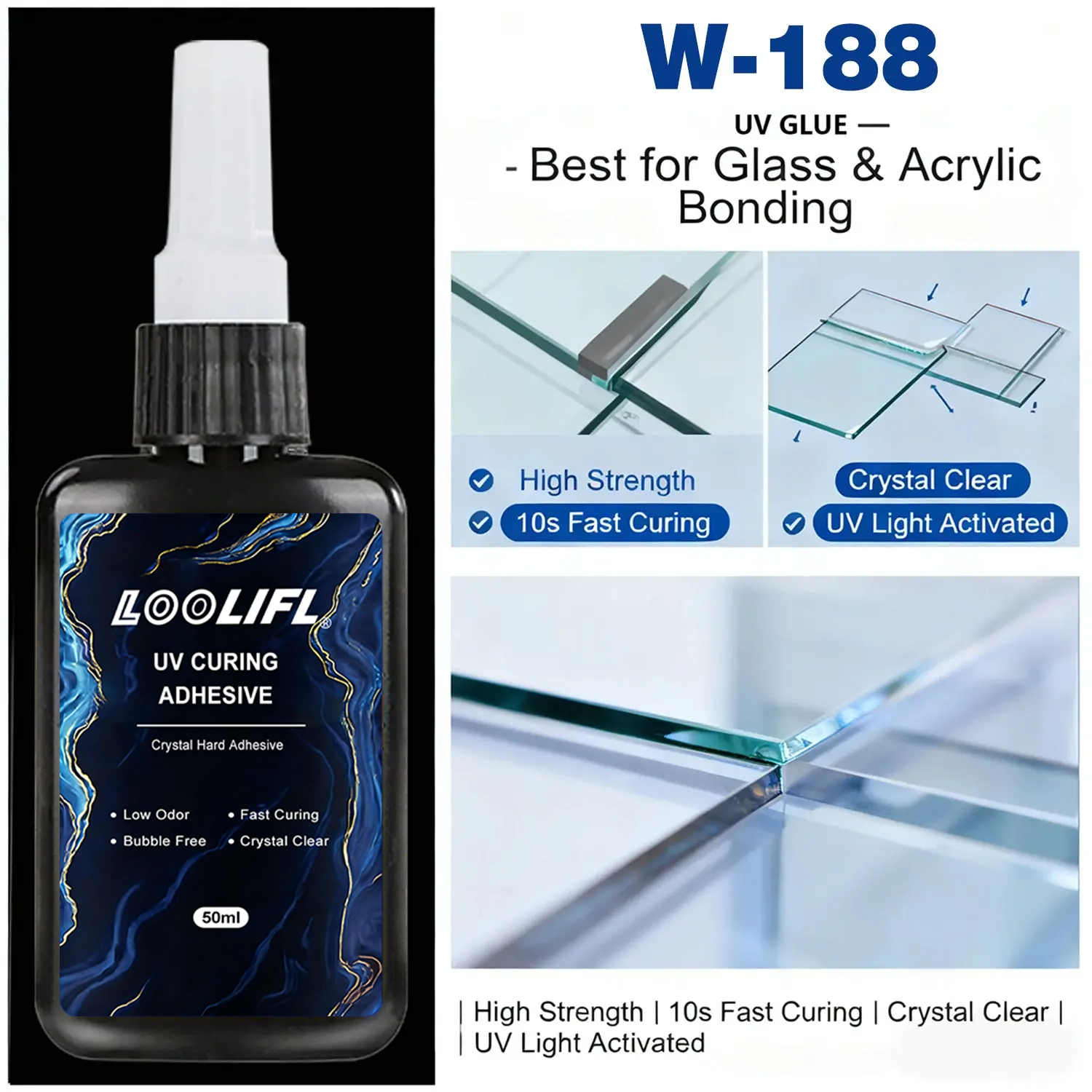 Loolifl 50ml UV Glue with UV L - Jewelry Repair & Watches Photos recensione e prezzo