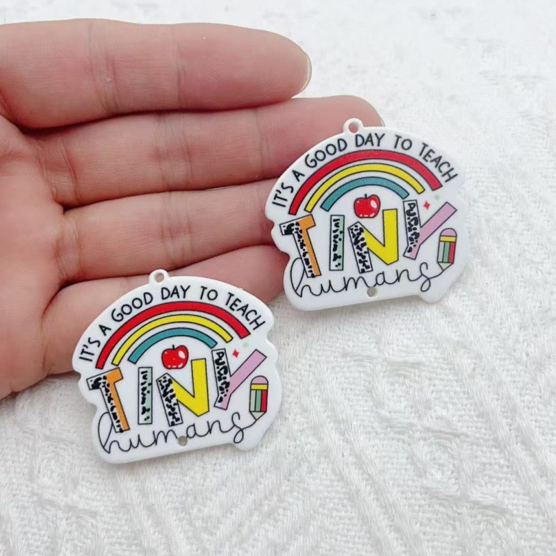 10pcs Teacher's Day Acrylic Do - Jewelry & Watches Sp Z Oo Ul Frezerów 3 recensione e prezzo