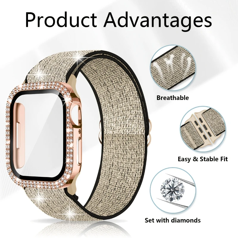 Band+Case for Apple Watch 45mm - Jewelry Smart Watches recensione e prezzo