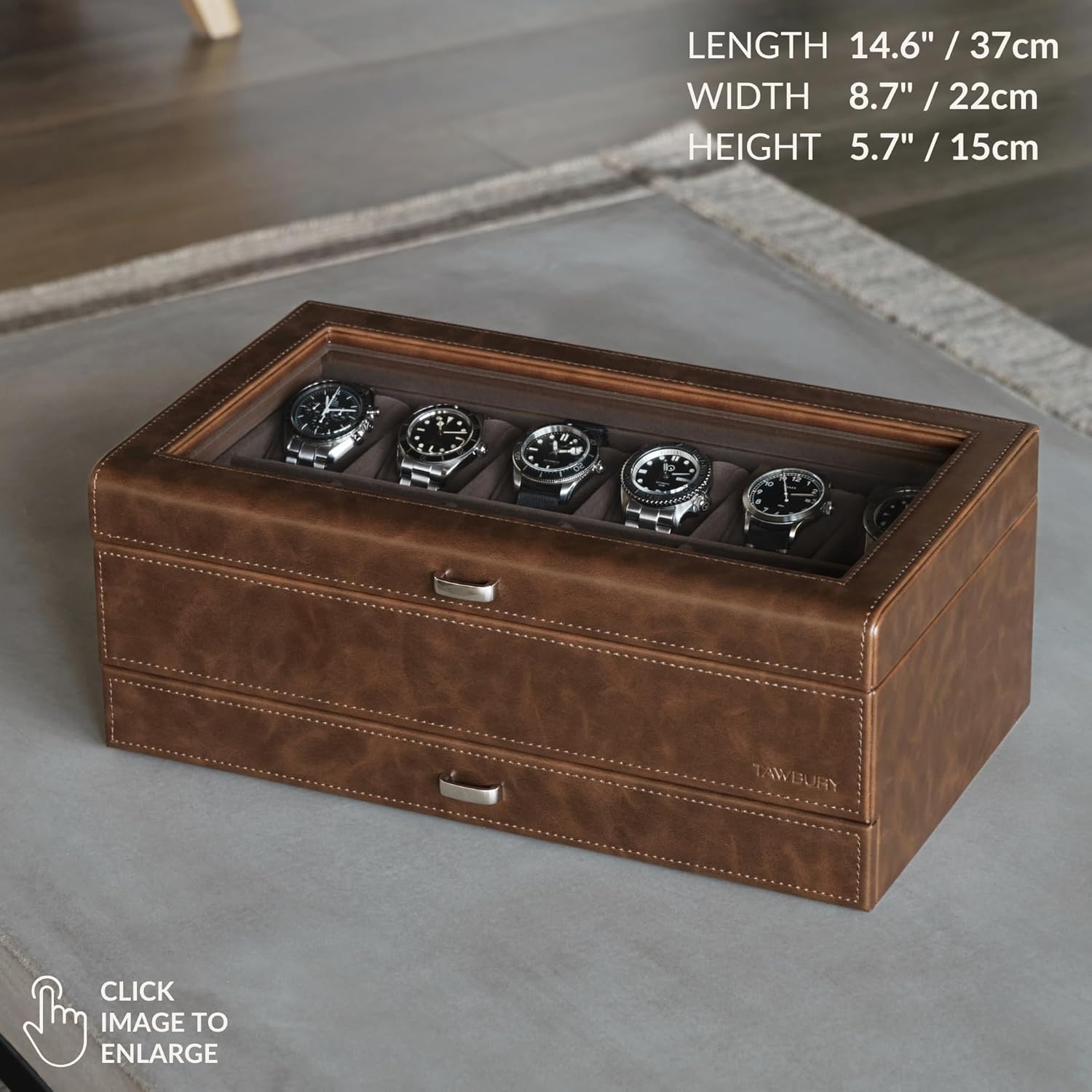 12-Slot Watch Box with Glass D - Watch Display Box recensione e prezzo