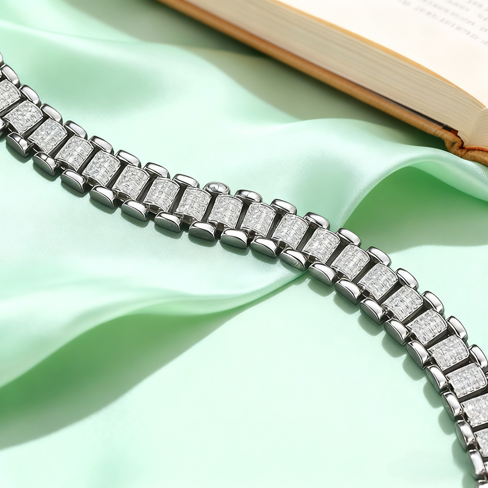 TEMGF Full Moissanite Bracelet - Unique Jewelry Watches recensione e prezzo