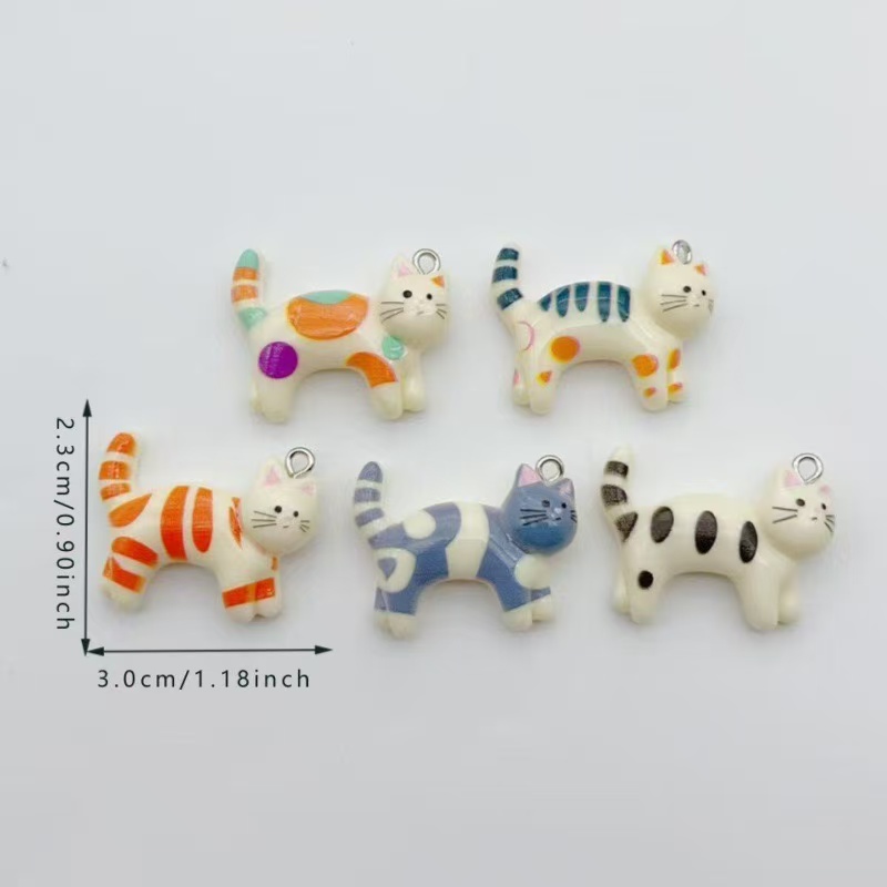10pcs resin cartoon cat animal - Jewelry & Watches Sp Z Oo Ul Frezerów 3 recensione e prezzo