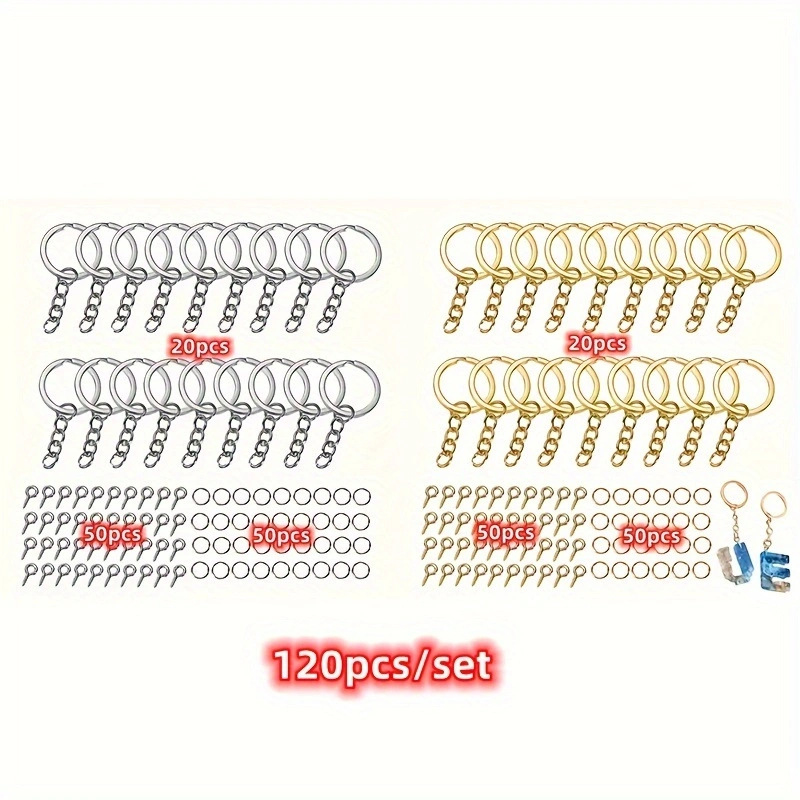 120pcs DIY Keychain Jump Rings - Jewelry Repair & Watches Photos recensione e prezzo
