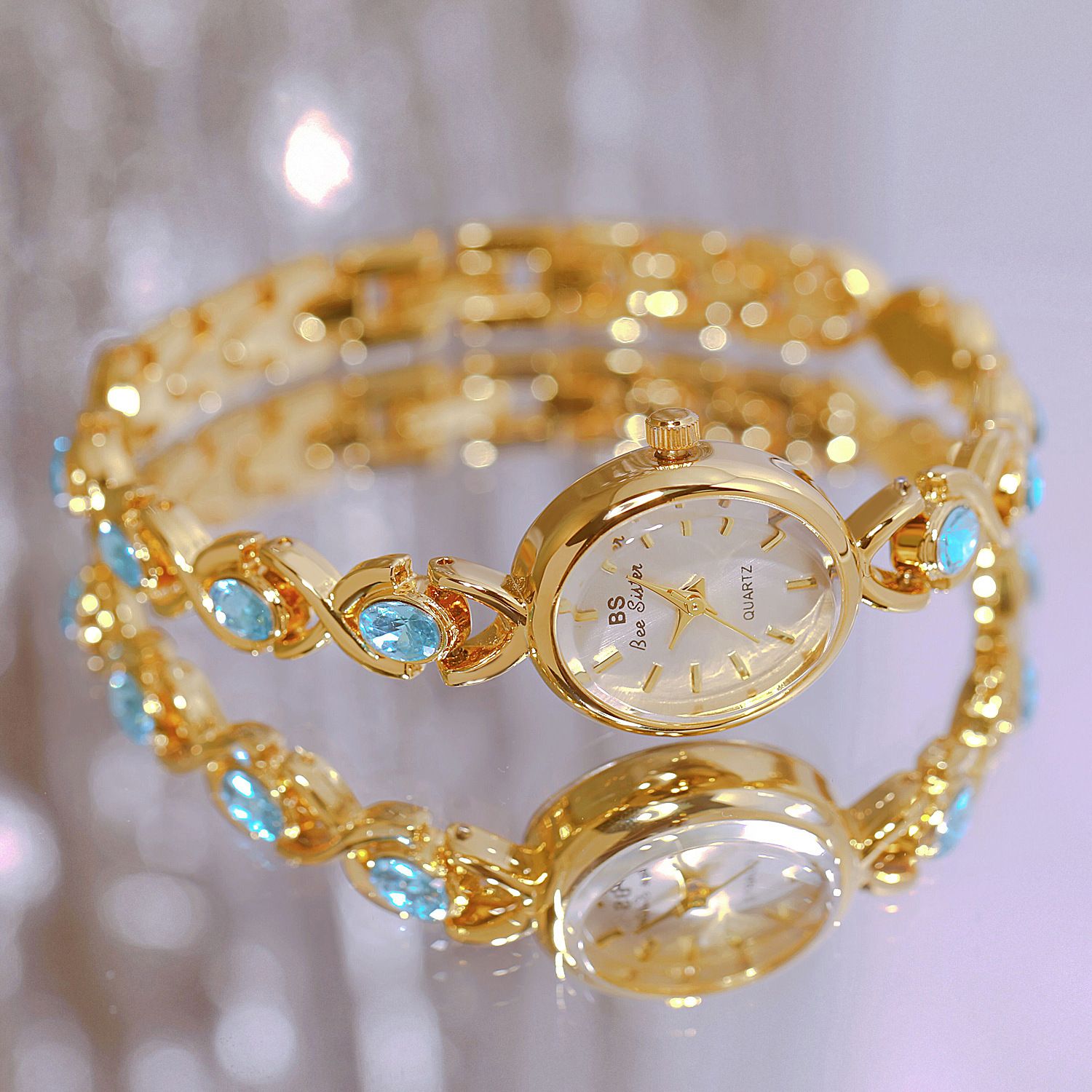 Blue Jewel Oval Bracelet Watch - Jewels In Quartz Watches recensione e prezzo