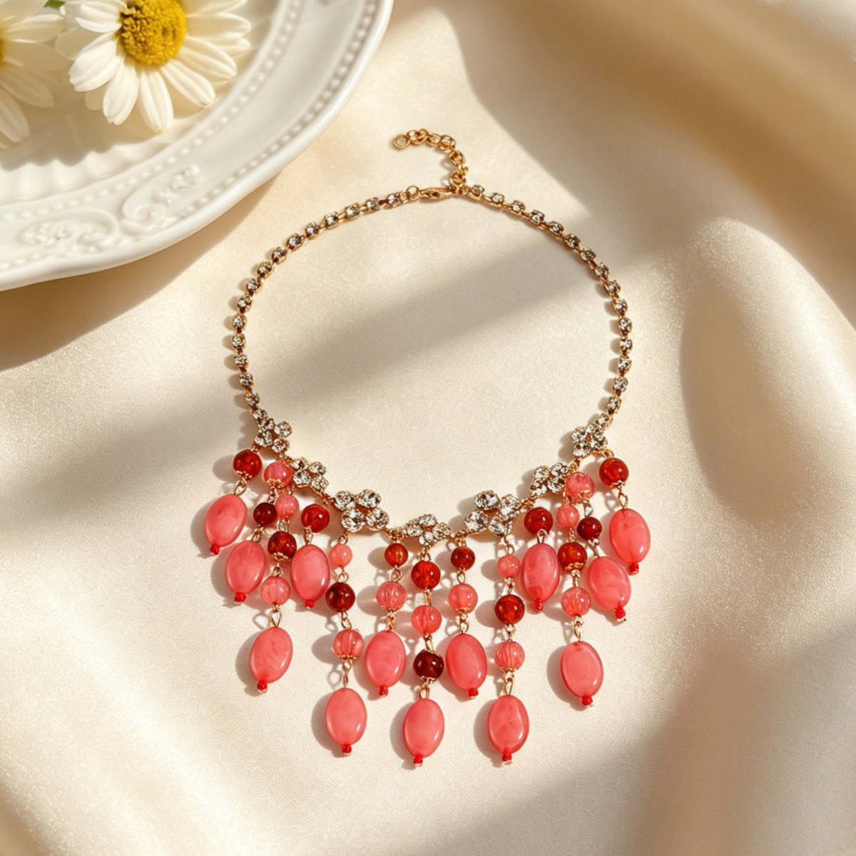 Trendy Pink Red Teardrop Beade - Jewelry & Watches Sp Z Oo Ul Frezerów 3 recensione e prezzo
