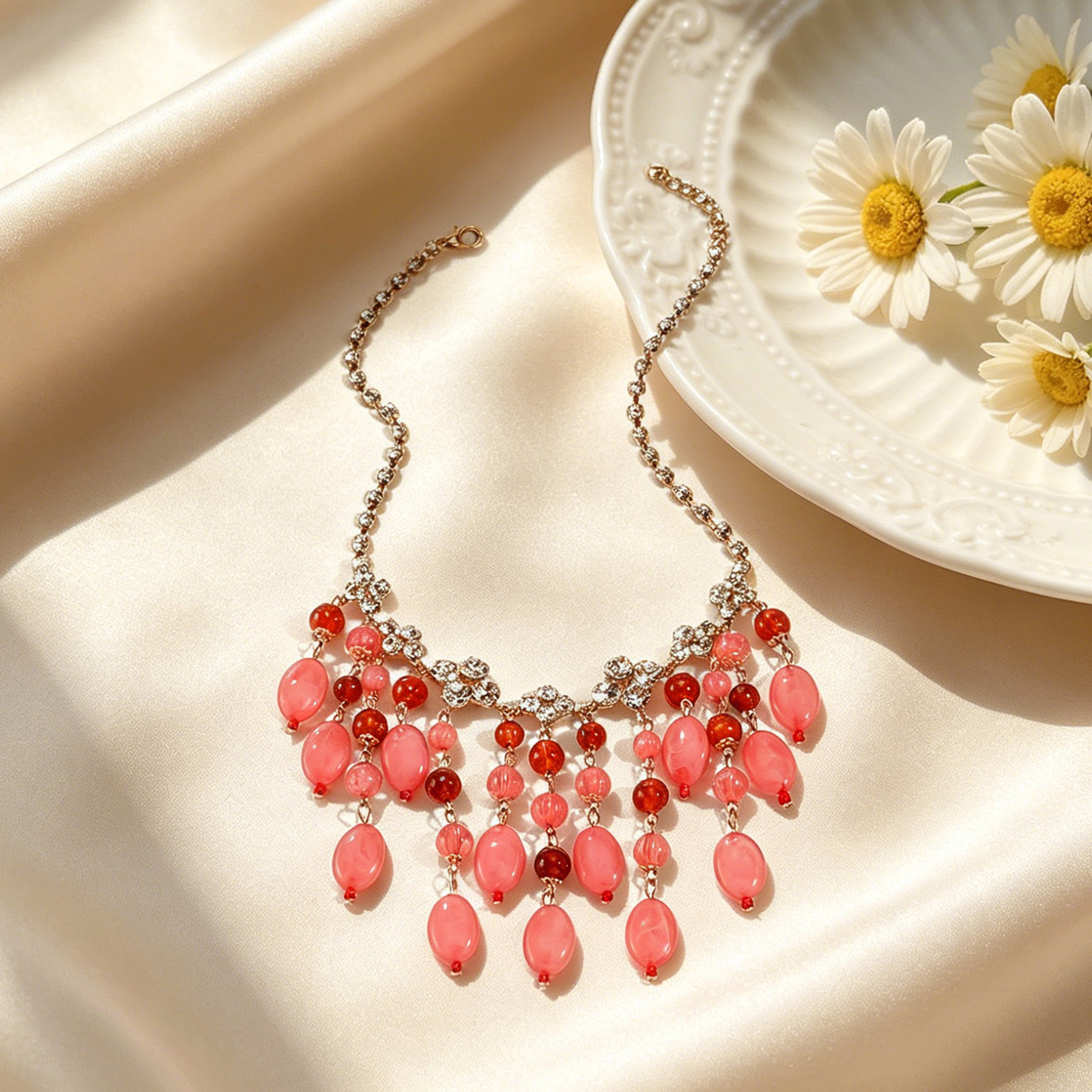 Trendy Pink Red Teardrop Beade - Jewelry & Watches Sp Z Oo Ul Frezerów 3 recensione e prezzo