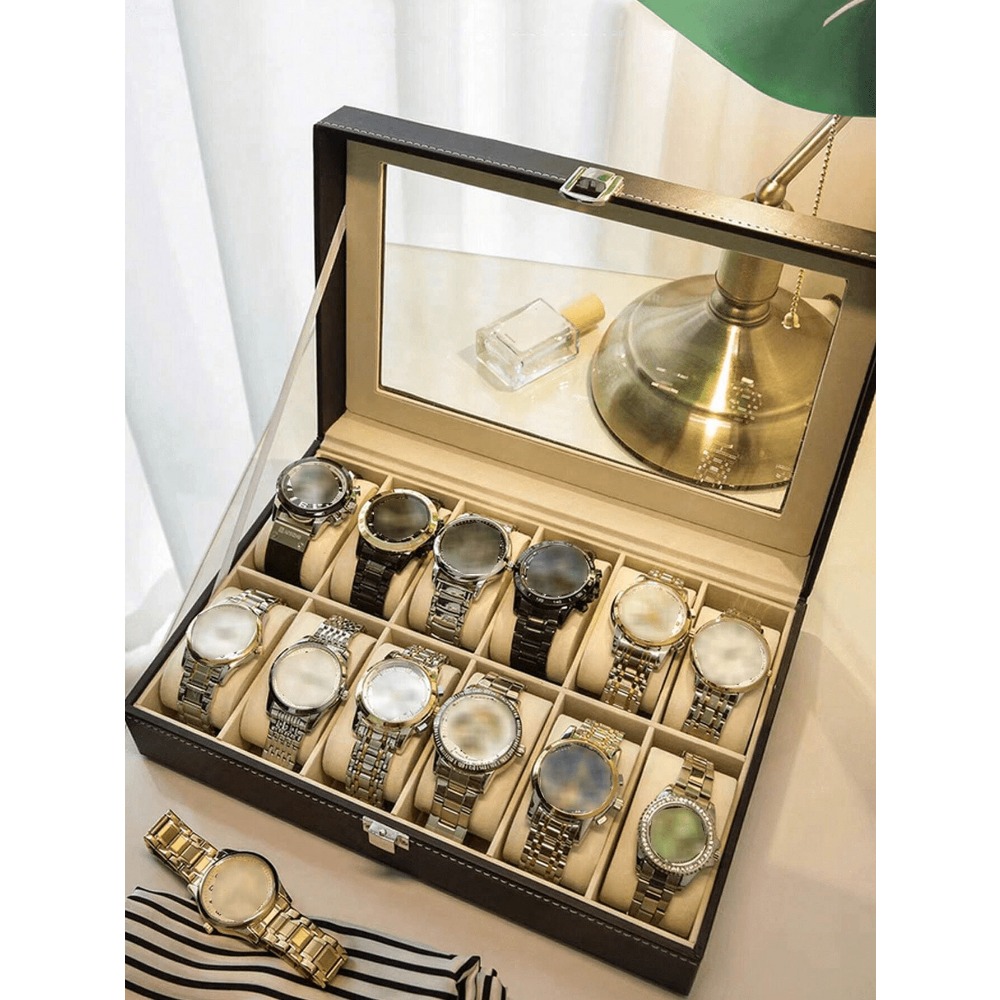 1pc Big Capacity Leather Watch - Watch Display Box recensione e prezzo