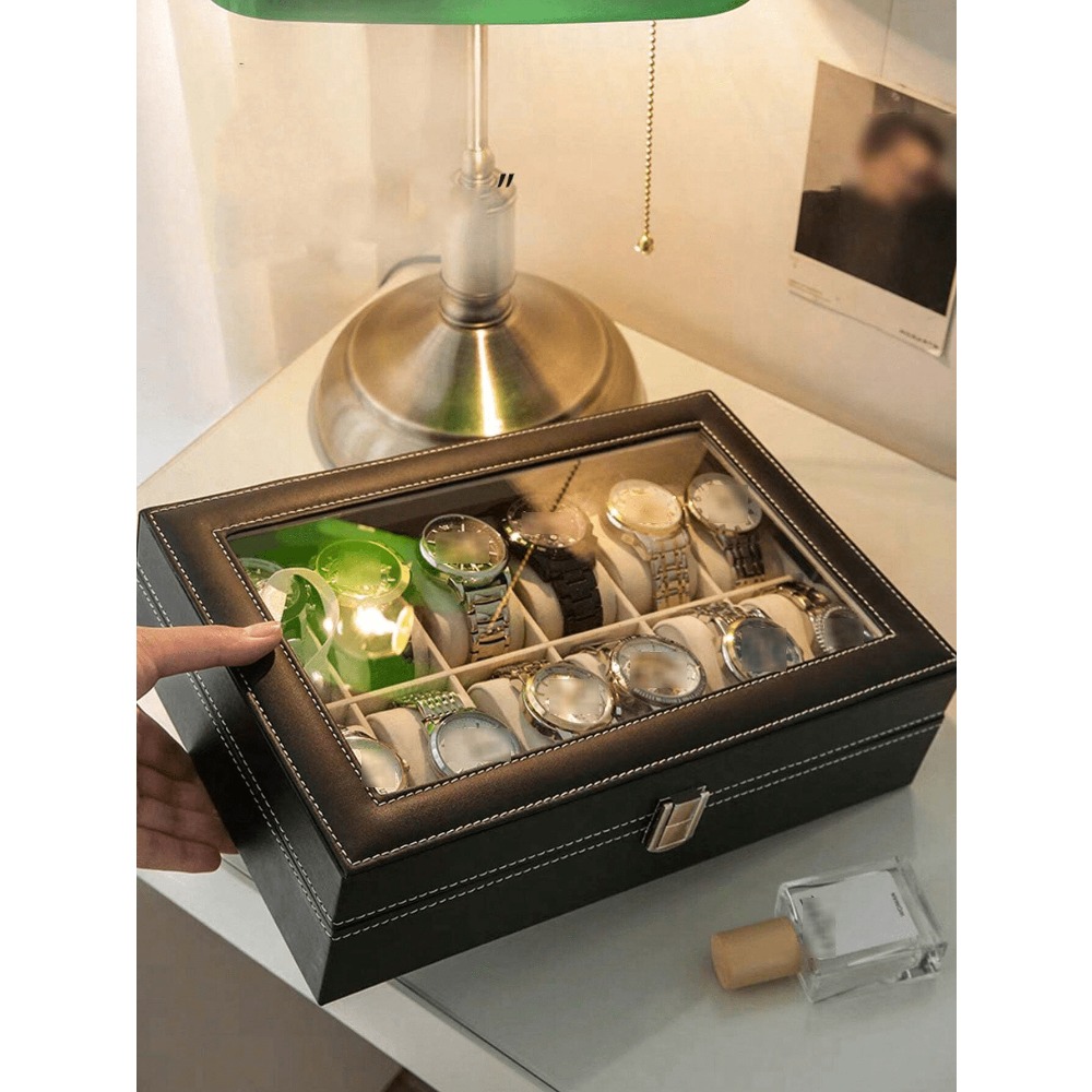 1pc Big Capacity Leather Watch - Watch Display Box recensione e prezzo